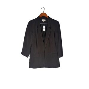 LOFT‎ green 3/4 Sleeve Open Front Blazer Jacket Women's Size 8